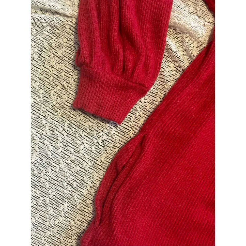 VELVET By Spencer & Graham Red Viscose Cardigan Medium